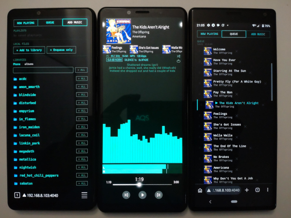 AQS multiscreen configuration